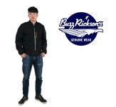 Earth Market: 바즈리크손즈 Buzz Ricksons블랙 헤링본 HERRINGBONE TWILL TYPE L-2 재킷 윌리엄 깁슨 컬렉션 WILLIAM GIBSON BR13963... 