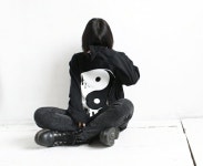 FUNKY FRUIT | 라쿠텐 일본: 머 쉬 음과 빅 사이즈 롱 T 셔츠 XXL 큰 컷 소 우 상판 중화 중국 잉 양 로고 올 시즌 블랙 화이트 nc-069-lt