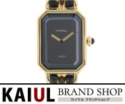 KAIUL Rakuten Market store: 샤네르프르미에이르 M사이즈 H0001 GP(옐로우 골드 도금) 블랙 레이디스 손목시계 A+랭크 | 라쿠텐... 