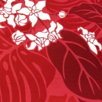 Shirahama Mariner | 라쿠텐 일본: 하와이안 원단 레드 3 선 플라워 &amp; 몬스 테라 파 우 스 카트 직물 훌라 fs04gm