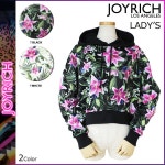 ALLSPORTS | 라쿠텐 일본: 조이 리치 JOYRICH 파커 푸 디 꽃무늬 2 칼라 OPTICAL GARDEN CROPPED HOODIE 레이디스