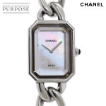 Purpose Inc: 샤넬 CHANEL 프르미에이르 L사이즈 H1064 화이트 쉘... L사이즈 H1064 화이트 쉘 문자판 레이디스 손목시계 실버 쿼츠 워치