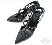 Recycle Market Jungle-Jungle | 라쿠텐 일본: VALENTINO GARAVANI 바렌티노가라바니록스탓즈히르레자×실버 쇠장식 블랙 펌프스