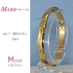 라쿠텐 - MARE(マーレ) 酸化チタン5個付ブレスレット GOLD/IP ミラー 119M (18.7cm) H9259-02M