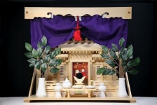 yamako-showten: 한정■지붕 차이 3사■호우라이 신궁■신막선반용... 신궁■신막선반용 판자신구■중형 제물상 세트 아름다운 기후노송