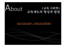 교육사회학 제3 장 교 육제도의 형성과 발달 - 사회과학 교육사회학  제3 장 교 육제도의 형성과 발달 대학레포트 사회과학