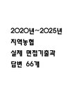 지역농협 면접 자료 2020년~2025년 지역농협 실제 면접 기출과 답변 66개 / 지역농협 면접대비 면접질문과 답변 정리 (인성질문 금융과... 