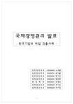 국제경영 한국기업의 대일 진출사례 - 경제경영 국제경영  한국기업의 대일 진출사례