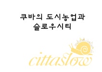 쿠바의 도시농업과 슬로우시티 우리나라 슬로우시티의 활성화 방안... 도시농업과 슬로우시티  우리나라 슬로우시티의 활성화 방안 연구...