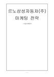 르노삼성자동차(주) 마케팅 전략 - 경제경영 르노삼성자동차(주) 마케팅 전략 대학레포트 경제경영