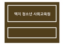 맥지 청소년 사회교육원 - 인문/교육 맥지 청소년 사회교육원 대학레포트 인문/교육