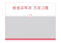 평생교육과 프로그램 - 인문/교육 평생교육과 프로그램 대학레포트 인문/교육