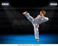 Little Boy Martial Arts Fighter Sports Stock Photo (Edit Now) 530203417