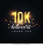 10k Followers Thank You Design Vector 스톡 벡터(로열티 프리) 1528471259