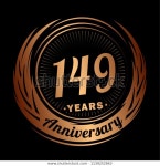 149 Years Anniversary Anniversary Logo Design 스톡 벡터(로열티 프리) 1139252843
