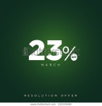 23rd March Sale Offer 23 Off 스톡 벡터(로열티 프리) 1322245463