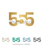 555 Golden Logo Vector 555 Illustration 스톡 벡터(로열티 프리) 1594876510