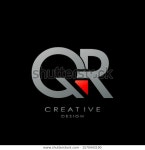 Abstract Techno Initial Letter Q R 스톡 벡터(로열티 프리) 1570443190