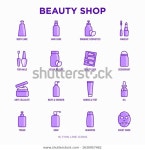 Beauty Shop Thin Line Icons Set 스톡 벡터(로열티 프리) 1630957462