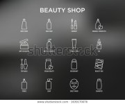 Beauty Shop Thin Line Icons Set 스톡 벡터(로열티 프리) 1639170076