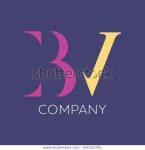 Bv Company Logo Momnogram Letters B 스톡 벡터(로열티 프리) 1541022761