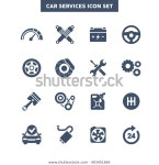 Car Services Icon Set Vehicle Maintenance Stock Vector (Royalty Free) 403451665
