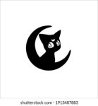 Cat Moon PNGs for Free Download
