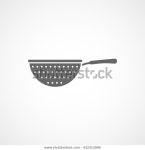 흰색 배경의 콜랜더 플랫 아이콘 스톡 벡터(로열티 프리) 432313099