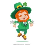 Dancing Leprechaun 스톡 벡터(로열티 프리) 245920207