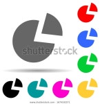 다이어그램 원형 다중 색상 스타일 아이콘ui 스톡 벡터(로열티 프리) 1674192571