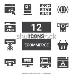 Ecommerce Icon Set Collection 12 Filled 스톡 벡터(로열티 프리) 1304605942