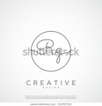 Elegant Initial Letter Rq Logo Circle 스톡 벡터(로열티 프리) 1527817013