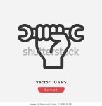 아이콘 벡터를 수정하는 중입니다.기호를 수정하는 중입니다.모바일 스톡 벡터(로열티 프리) 1335818108