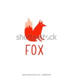 Fox 기호 - 벡터 그림 스톡 벡터(로열티 프리) 256202149