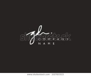 G H Initial Handwriting Logo 스톡 벡터(로열티 프리) 1037833315