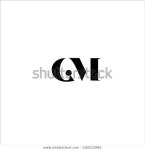 Gm G M Letter Logo Design 스톡 벡터(로열티 프리) 1260153061