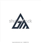 Gm Gm Letter Logo Design 스톡 벡터(로열티 프리) 1569911752
