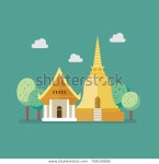 금탑.플랫 스타일 벡터 그림 스톡 벡터(로열티 프리) 759140056