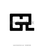 GR 문자 로고 아이콘 템플릿 스톡 벡터(로열티 프리) 1653807289