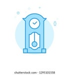 Elegant Grandfather Clock Illustration Depicting Timeless Design and Classic Charm in Silhouette Style silhouette This 69331530... 