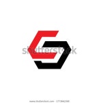 GS 문자 로고 디자인. GS SG 스톡 벡터(로열티 프리) 1773662348