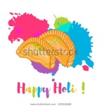 Happy Holi Gujiya Traditional Holi Sweet 스톡 벡터(로열티 프리) 1030182685