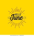 Hello June Vector Template Design Banner 스톡 벡터(로열티 프리) 1389440279