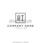 Hi Logo 스톡 벡터(로열티 프리) 527835781