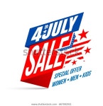 Independence Day 4 Th July Salehappy 스톡 벡터(로열티 프리) 667092931