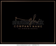 Initial G H Handwriting Logo Template 스톡 벡터(로열티 프리) 1190341723