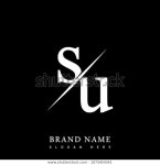 Initial Logo Letter Su Company Name 스톡 벡터(로열티 프리) 1073454341