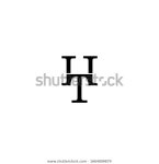 Initial Text Ht H T Letter 스톡 벡터(로열티 프리) 1664899879