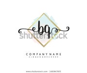 비큐논현지점 | Initials Letter Bq Handwriting Logo Vector 스톡 벡터(로열티 프리) 1400847605