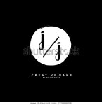 J J Jj Initial Logo Template 스톡 벡터(로열티 프리) 1229999308